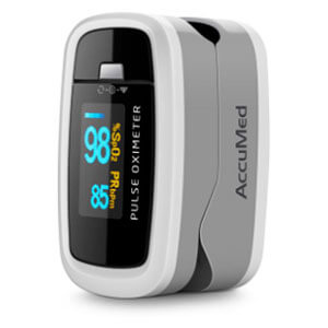Download AccuMed AC-CMS50D1-White Finger Pulse Oximeter Vector Logo