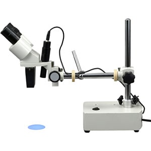 Download OMAX G22C Boom Stand Binocular Stereo Microscope with Adjustable Pen Light Vector Logo