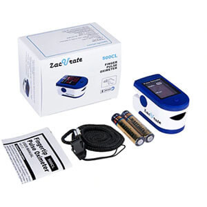 Download Zacurate 500CL Sapphire Blue Fingertip Pulse Oximeter Vector Logo